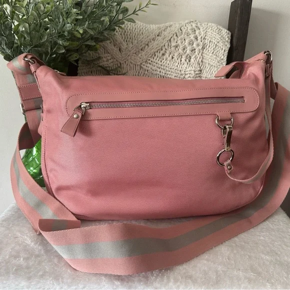 Bally Pink Leather Trimmed Messenger Bag - Picture 6 of 14